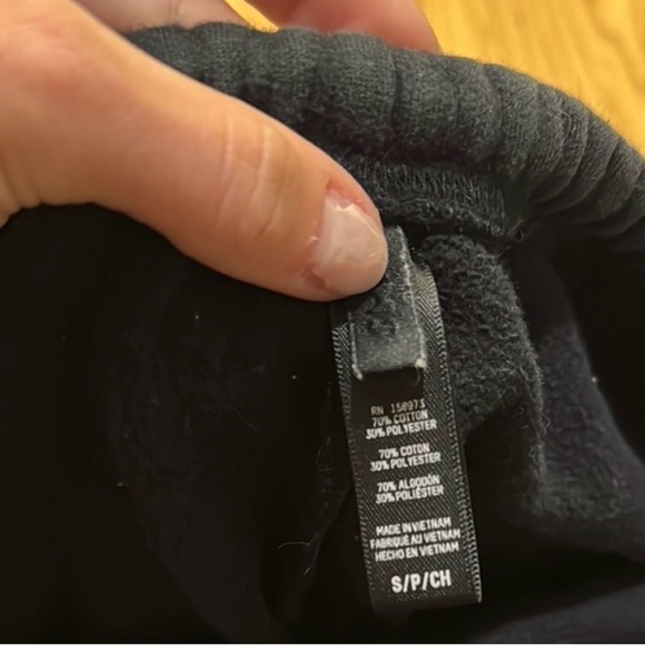 SET of Skims Cotton Fleece Classic Hoodie and Sweats Onyx - Picture 12 of 13